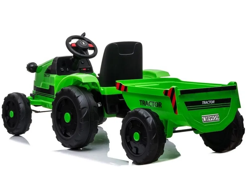 Traktor Na Akumulator Z Przyczepą CH9959 - Zielony