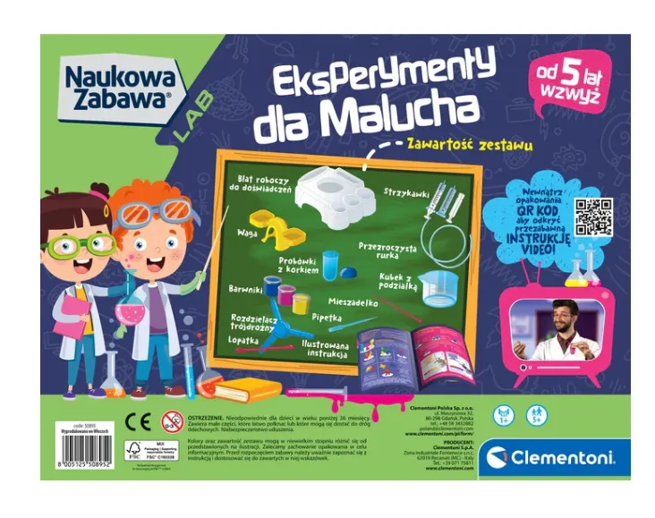 Naukowa Zabawa Eksperymenty Dla Malucha Język Polski CLEMENTONI 50895