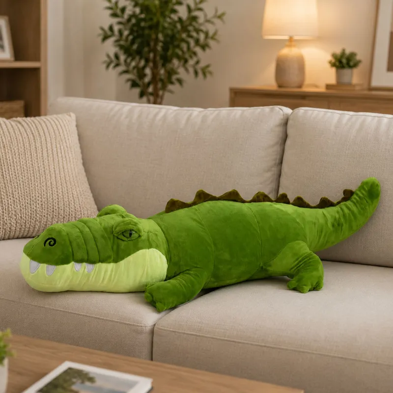 Pluszowy Krokodyl Maskotka Przytulanka Realistyczny 70 cm - Zielony