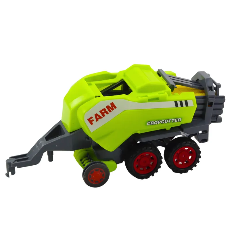 Zestaw Traktor Ciągnik Prasa Rolnicza Do Belowania Siana - Zielony