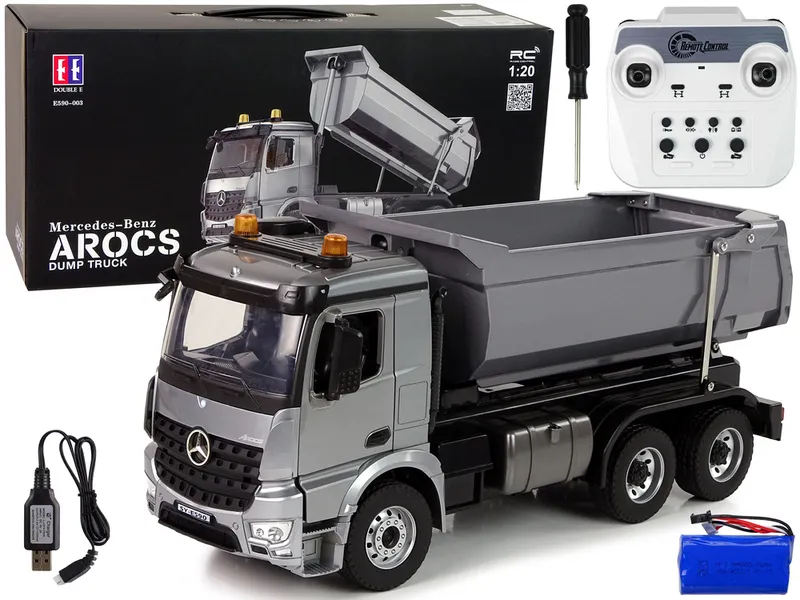 Wywrotka Metalowa MERCEDES Arocs Ciężarówka R/C Aplikacja E590-003