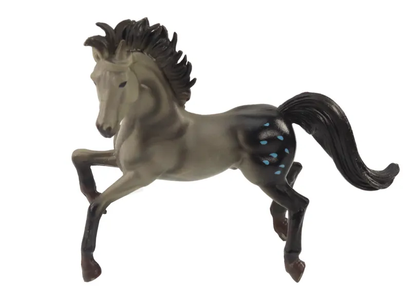 Figurka Konia Brązowy Szary Koń Stojący Stajnia Farma Cute Horse