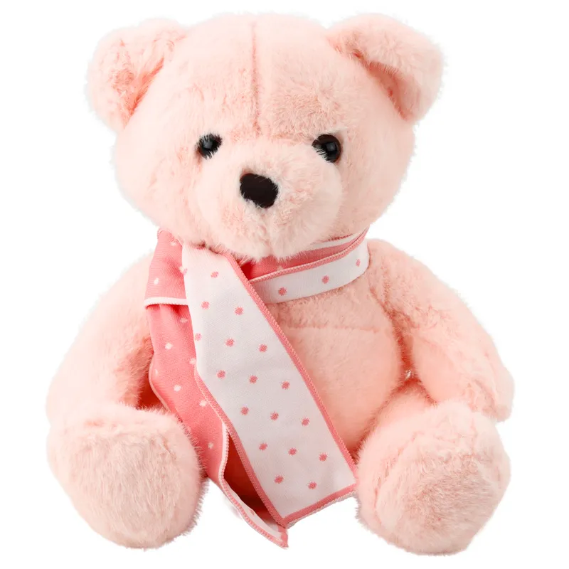 Pluszowa Maskotka Przytulanka Miś Z Szalikiem 35cm - Różowy