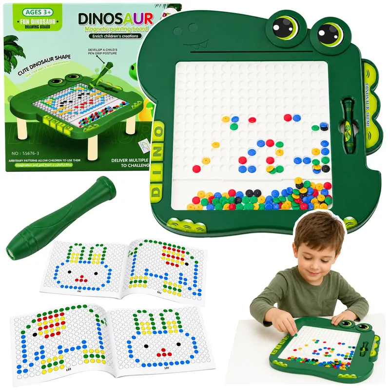 Tablica Magnetyczna Edukacyjna Dinozaur Pad Układanka - Zielona