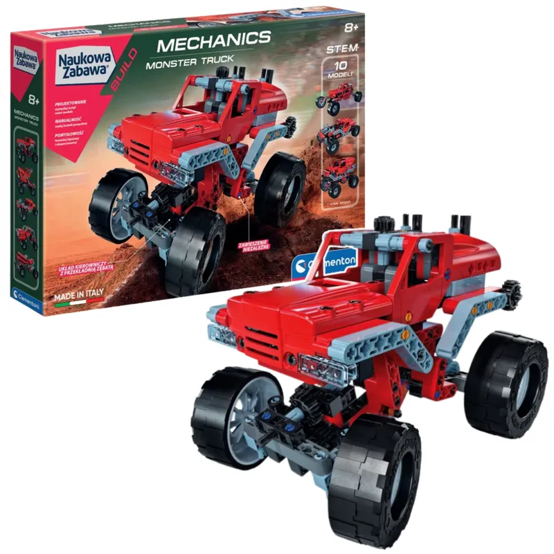 Naukowa Zabawa Klocki Laboratorium Mechaniki Monster Truck Język Polski CLEMENTONI 50062