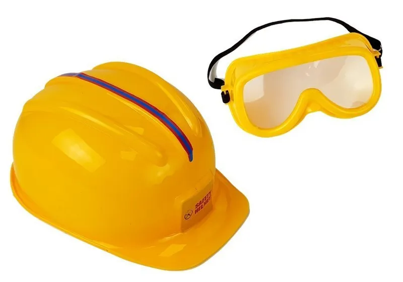 Zestaw Narzędzi Piła Na Baterie Kask Rękawice I Okulary Ochronne - Zielona