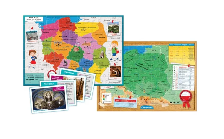 Gra Edukacyjna Odkrywamy Polskę Uczę Się Bawiąc Język Polski CLEMENTONI 50776