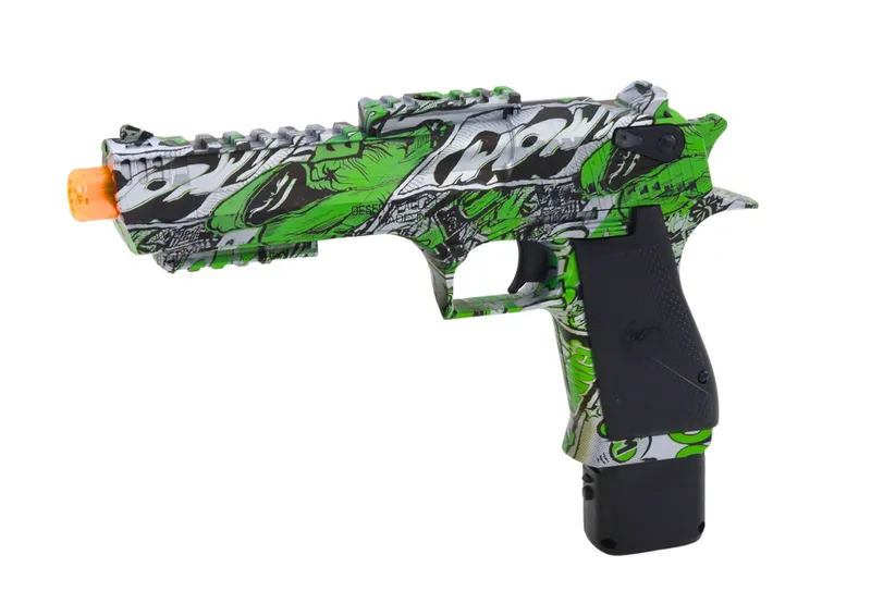 Elektryczny Pistolet Na Kulki Strzałki Wodne Strzałki 2w1 - Zielony