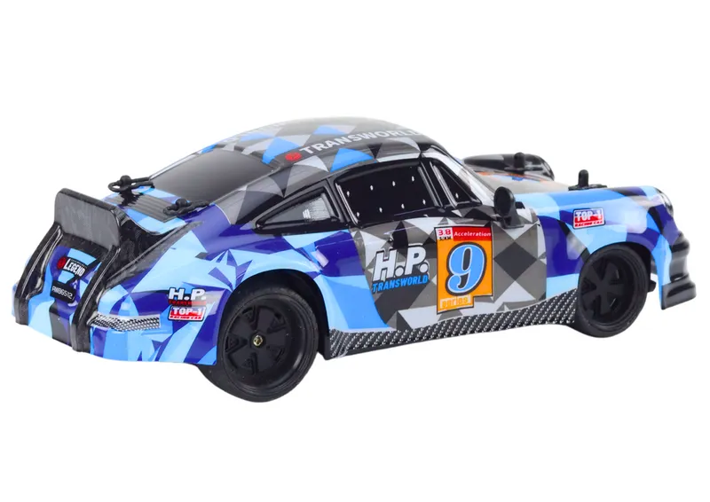Autko Zdalnie Sterowane RC 1:18 Gumowe Koła Drift - Niebieski