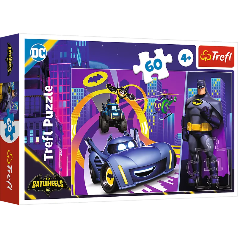Puzzle - 60 - Batman I Jego Pojazdy - TREFL 17400