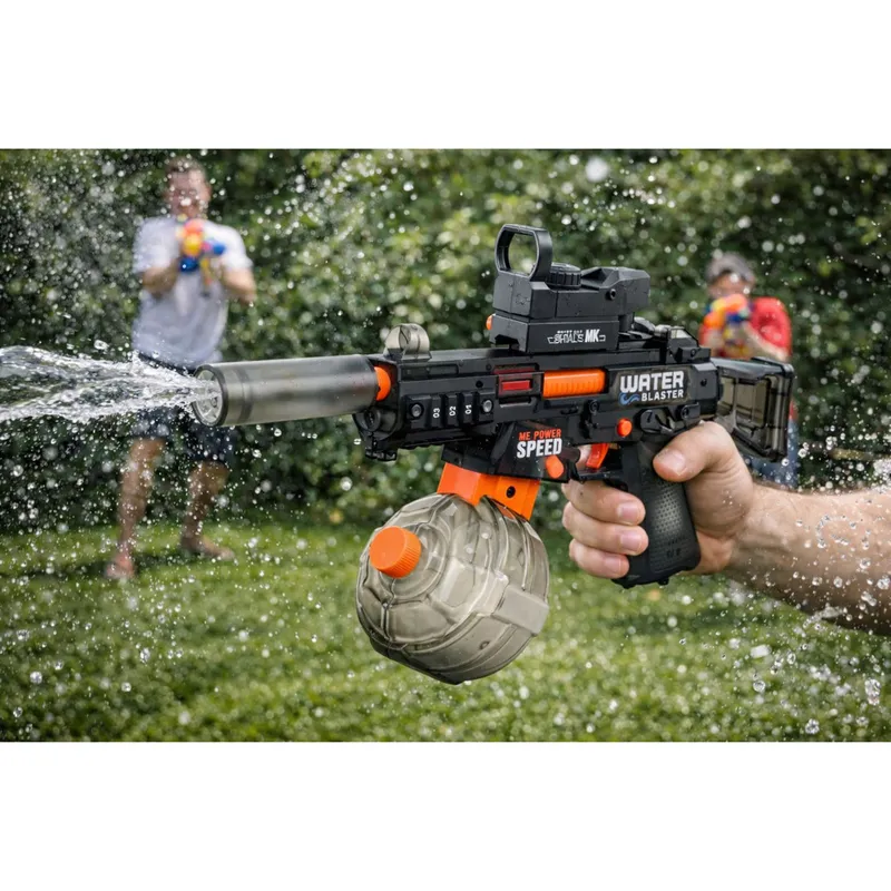Elektryczny Pistolet Karabin Na Wodę Zasięg 11 m - Czarny