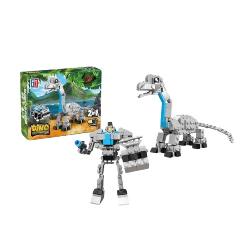 Klocki Konstrukcyjne Dinozaur Robot 2w1 50-70 el. Mix