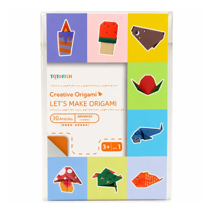 Kolorowy Zeszyt Z Origami Dla Dzieci Zwierzęta Poziomy Trudności 30 Arkuszy