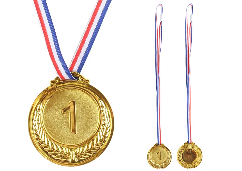 Medal Pierwsze Miejsce Nagroda Trofeum Cynkowy 6,5cm - Złoty