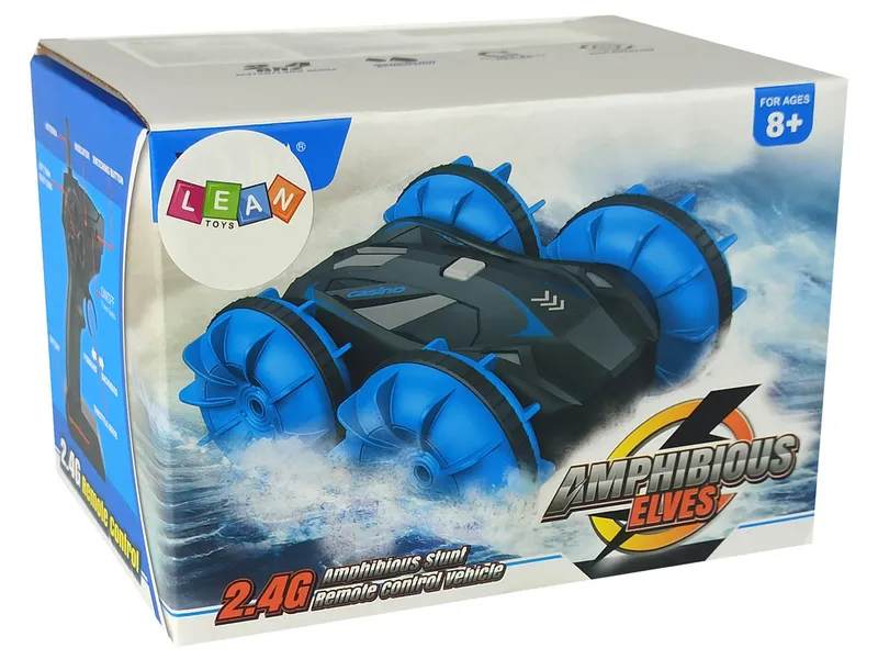 Auto Amfibia Dwustronna Zdalnie Sterowana RC 360 Stopni 2,4G - Niebieska