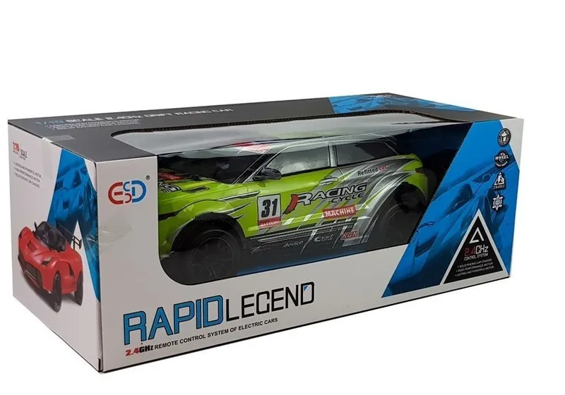 Zdalnie Sterowane Autko Rajdowe 1:10 R/C - Zielone