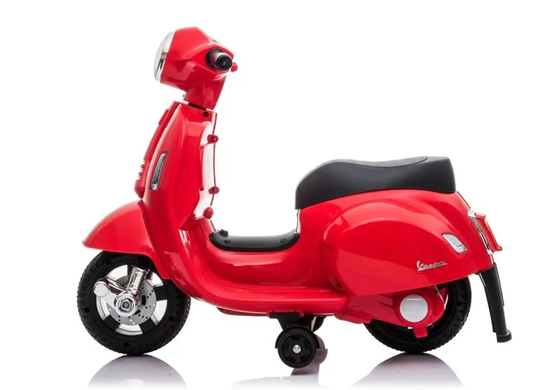 Skuter Na Akumulator Vespa GTS 300 Mini Dla Dzieci Światło LED - Czerwony