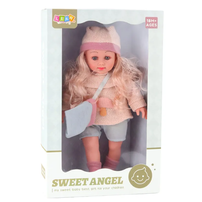 Lalka Sweet Angel W Wełnianym Sweterku Z Grzybkiem Torebka Czapka 36cm