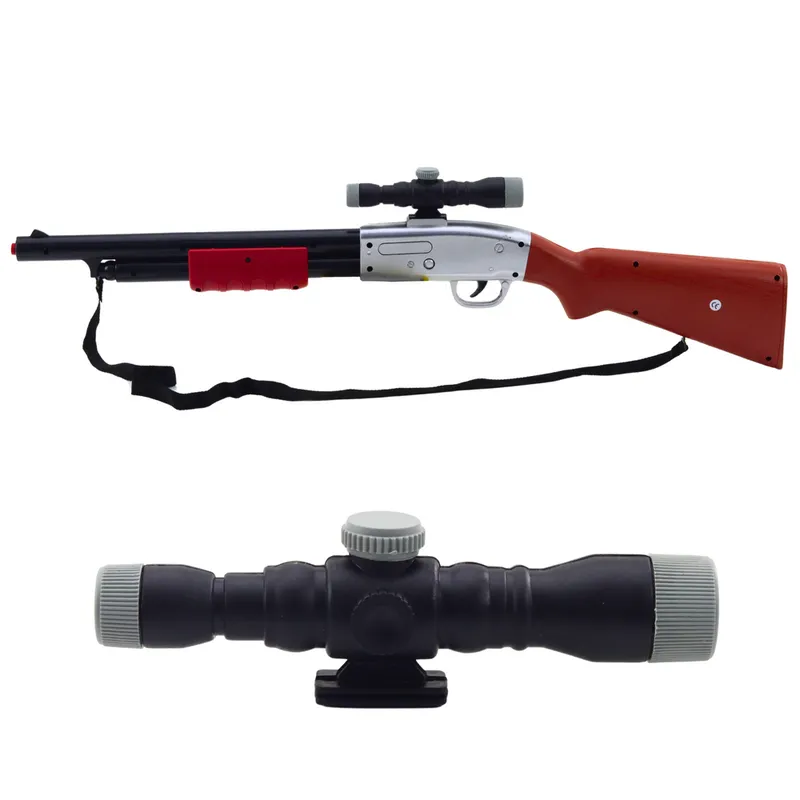 Karabin Strzelba Rekwizyt Pasek Na Ramię Luneta Dźwięki 65cm - Brązowy