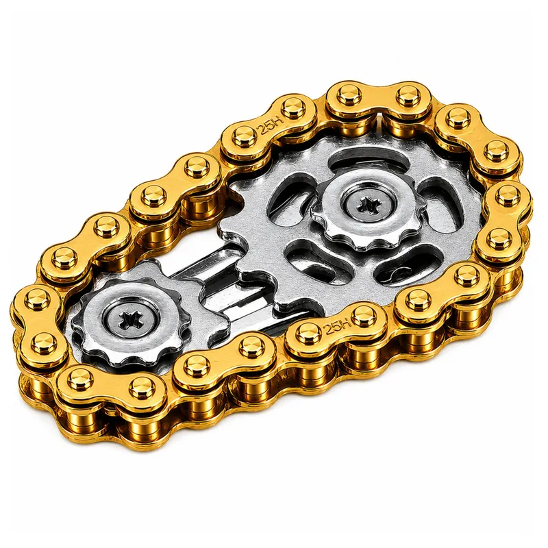 Fidget Spinner Łańcuch Zębatki Antystresowy Stal Nierdzewna