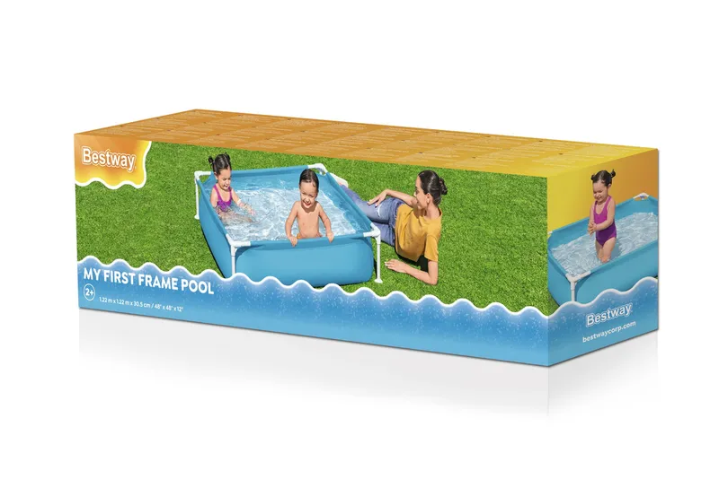 Basen Ogrodowy Stelażowy Dla Dzieci 122 cm X 122 cm X 30 cm BESTWAY 56217