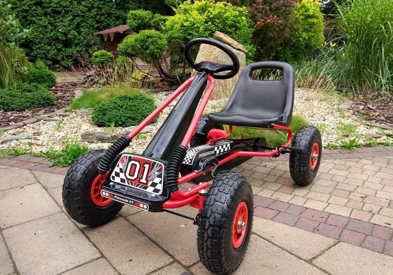 Gokart A-15 Pompowane Koła - Czerwony