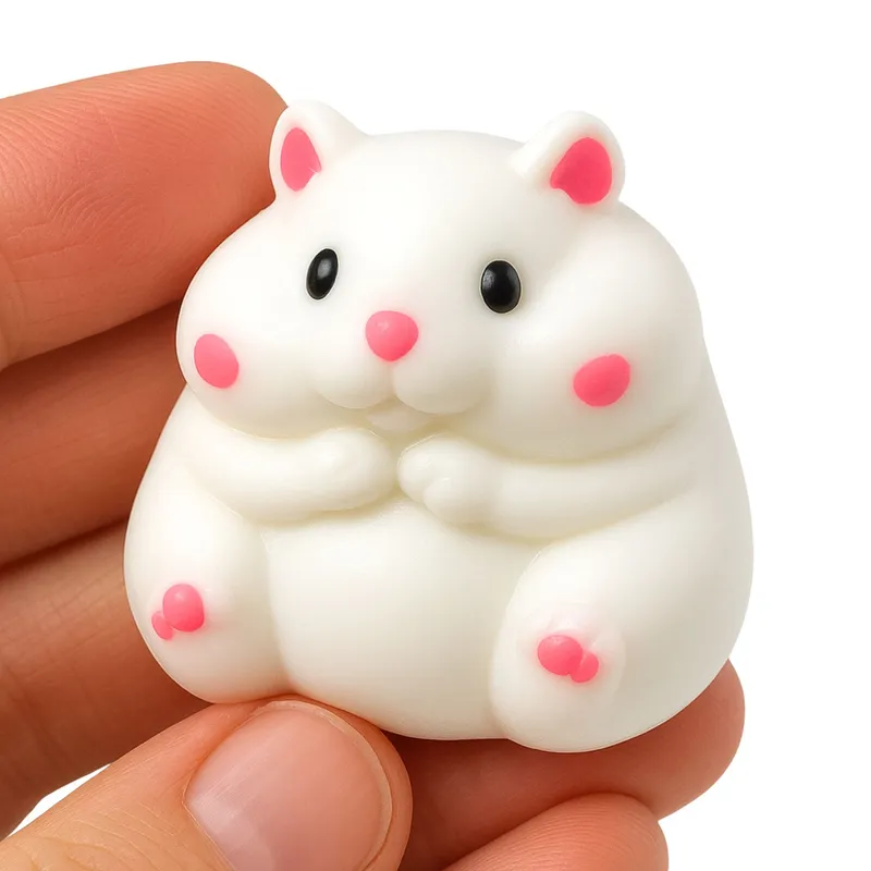 Gniotek Miękki Chomik Sensoryczny Antystersowy Squishy 5cm - Biały