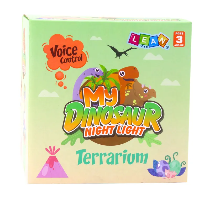 Zestaw Kreatywny Terrarium Z Dinozaurami Lampka Nocna Sterowanie Głosem DIY