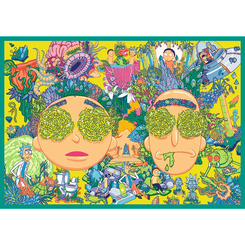 Puzzle - 4x250 - Zakręcony Świat Ricka I Morty'ego - Warner Rick And Morty - TREFL 13338