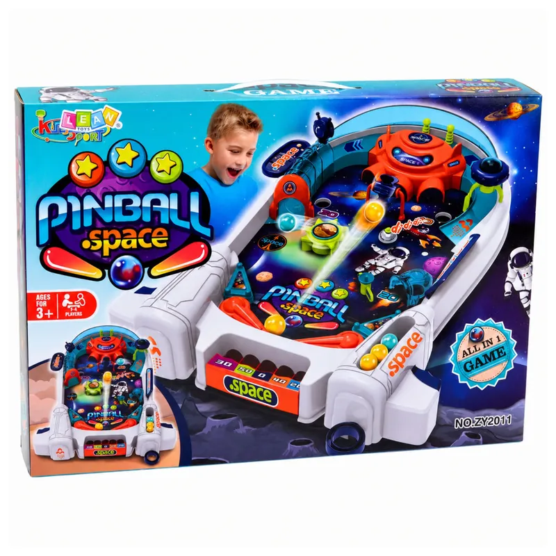 Gra Zręcznościowa Pinball Kosmiczny Space Fliper Rakieta Przeszkody 8 Kulek