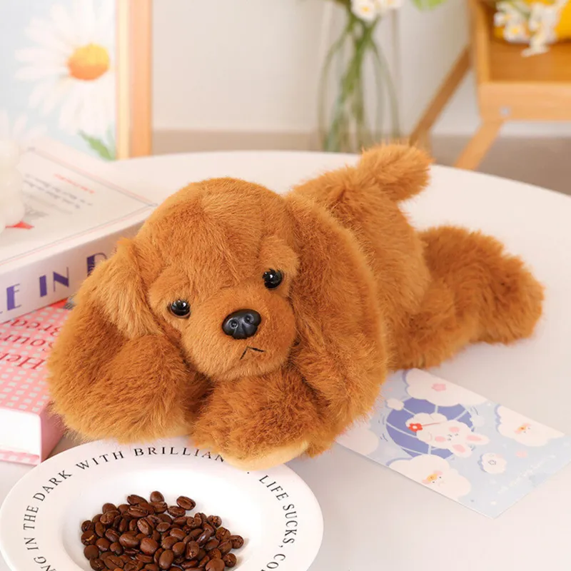 Pluszowy Piesek Cocker Spaniel Z Obciążonymi Łapami 30cm - Brązowy