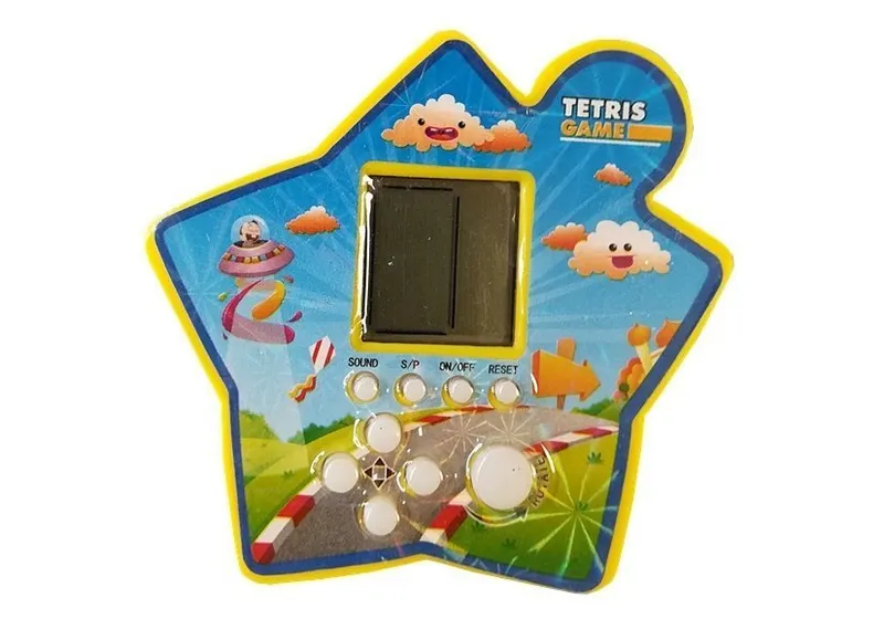 Gra Elektroniczna Kieszonkowa Tetris Gwiazdka - Żółty