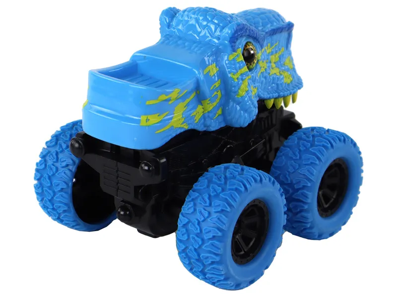 Pojazd Terenowy Pchacz Tyranozaur Rex Gumowe Koła - Niebieski