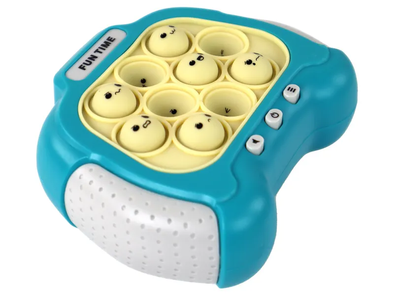 Gra Sensoryczna Konsola Pop It Na Baterie Światła Dźwięki - Niebieska