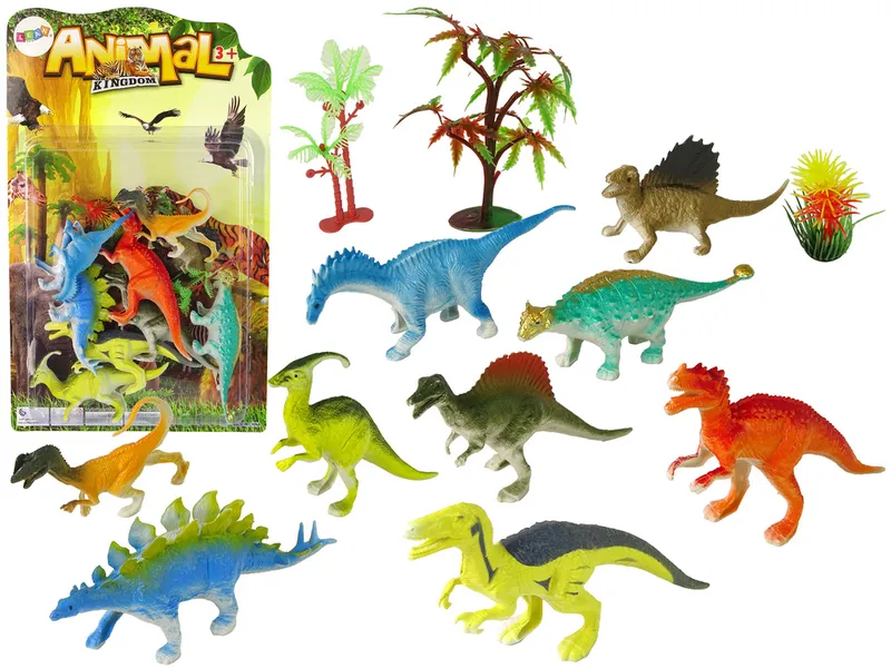 Zestaw Figurek Dinozaurów 9 Sztuk Kolorowe