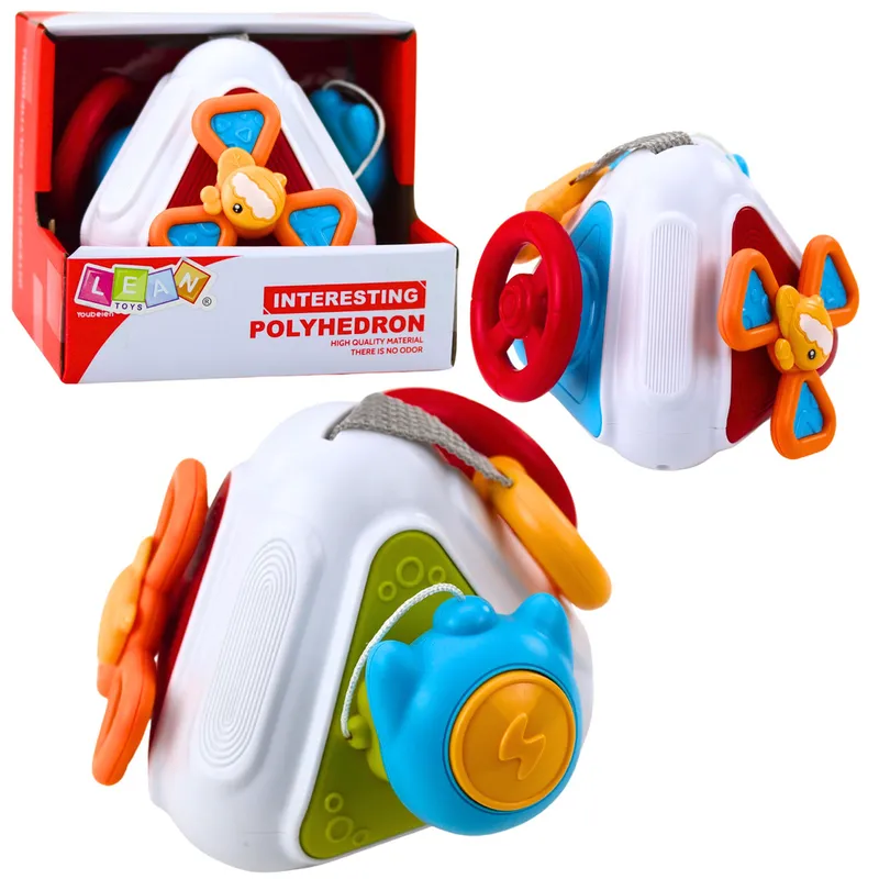 Kostka Edukacyjna Manipulacyjna Sensoryczna Dla Malucha Kolorowa 5w1