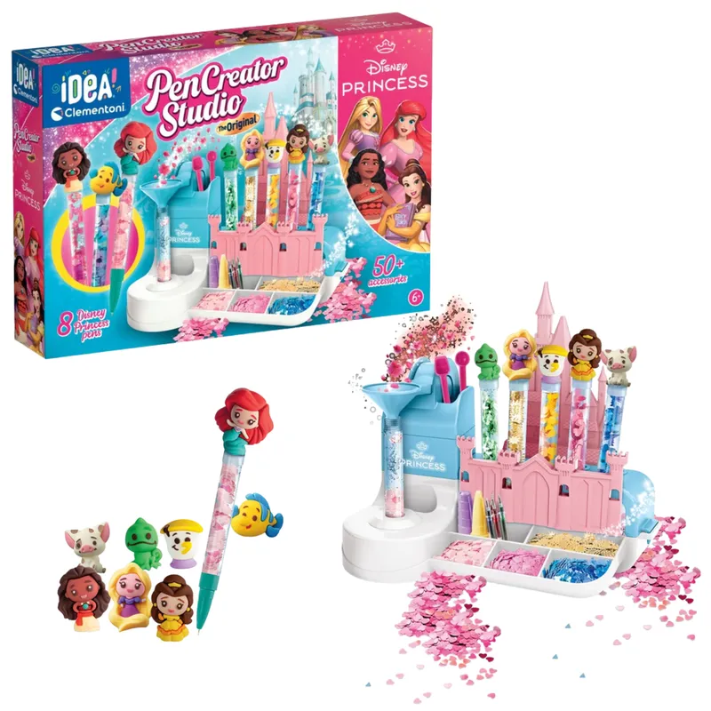 Idea Art Fabryka Długopisów Księżniczki DISNEY CLEMENTONI 18210