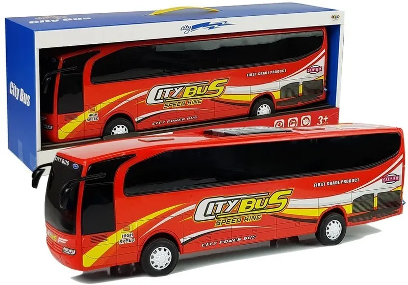 Autobus Miejski Model 54cm - Czerwony