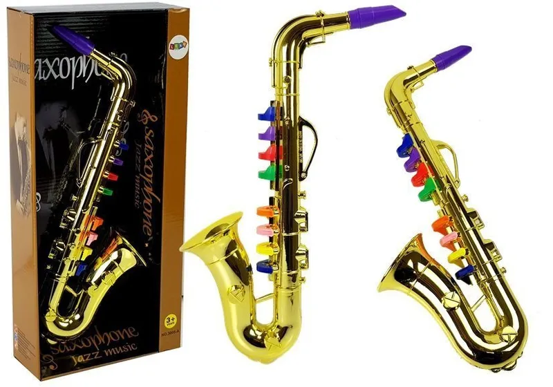 Zabawkowy Saksofon Instrument W Kolorze Złotym