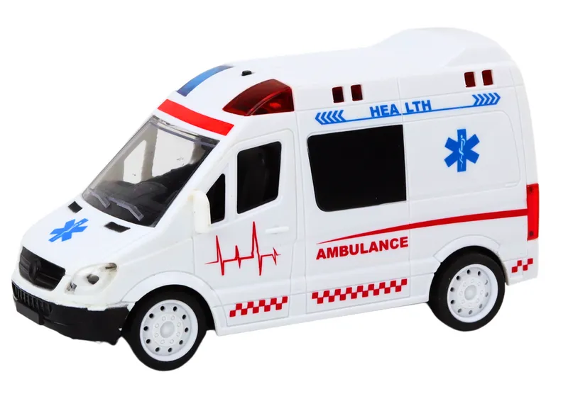 Zdalnie Sterowana Karetka Ambulans RC Światła Dźwięki - Biała