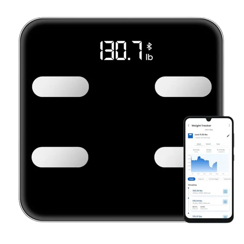 Waga Elektroniczna Łazienkowa Funkcja Smart Bluetooth BMI BMR Aplikacja
