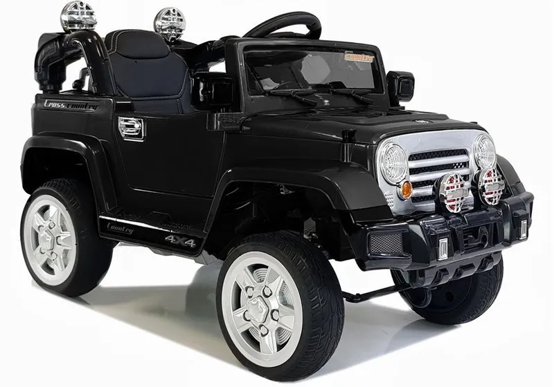 Auto Na Akumulator JEEP JJ245 Dla Dzieci Światła LED MP3 Pilot - Czarny