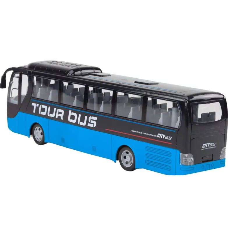 Autobus Zdalnie Sterowany Bus RC Pilot Światła 39cm - Niebieski