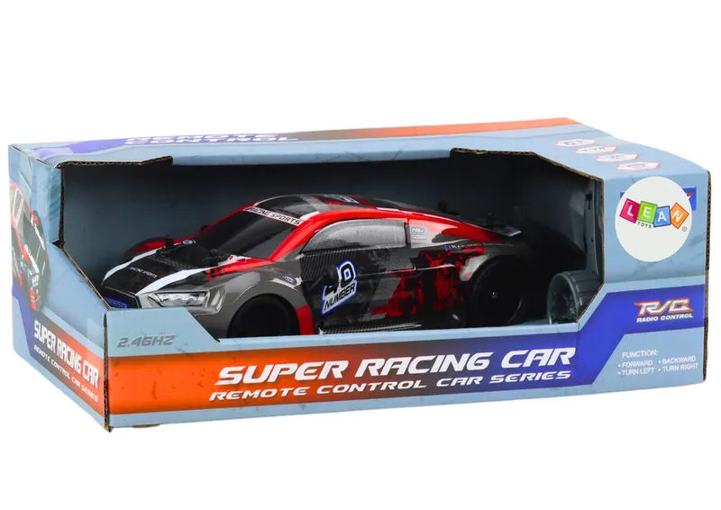 Autko Zdalnie Sterowane RC 1:18 Gumowe Koła Drift - Czerwony