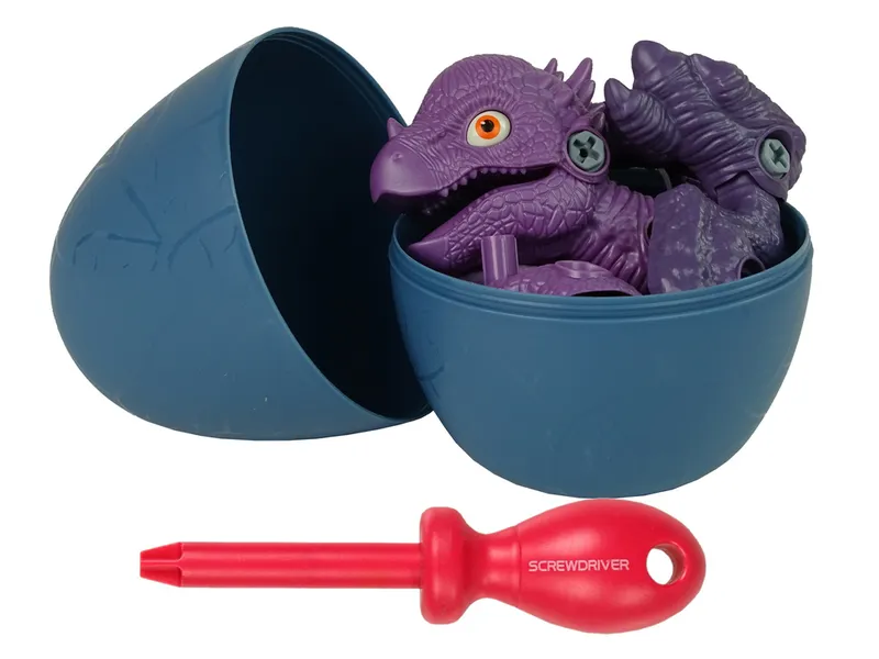 Zestaw Dinozaur Stygimoloch Z Jajkiem DIY Śrubokręt - Fioletowy