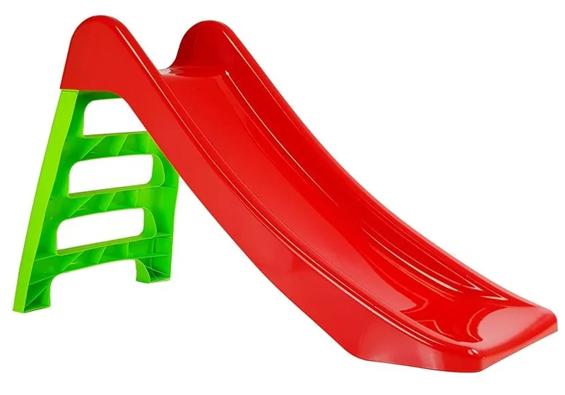 Zjeżdżalnia Ogrodowa Dla Dzieci 3-STOPNIOWA Drabinka 116cm 428 - Czerwona