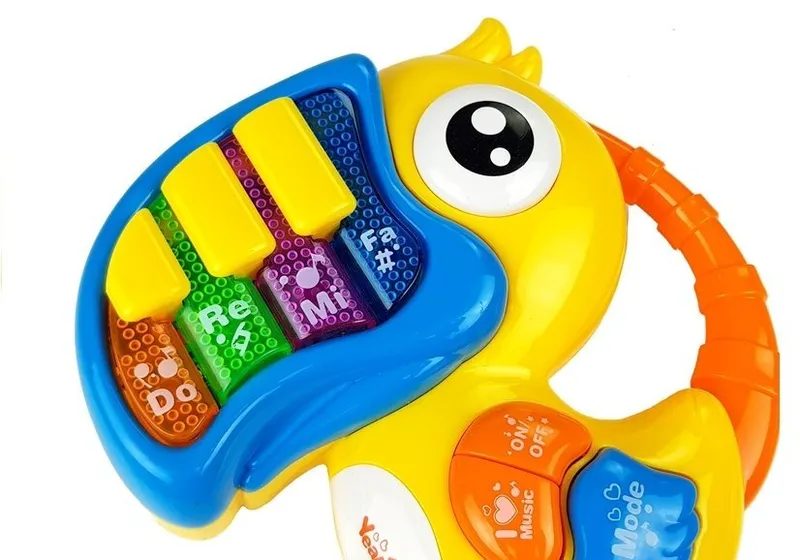 Pianinko Organki Do Re Mi Papuga - Żółte