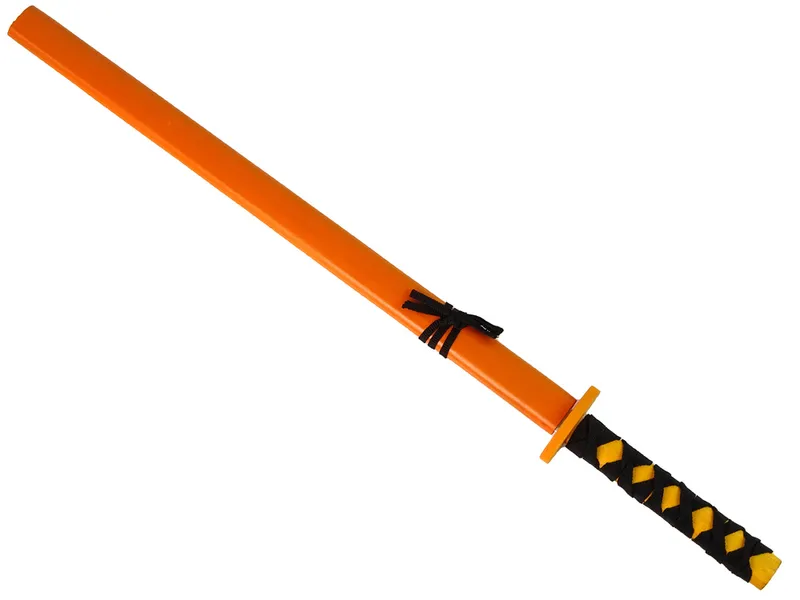 Drewniany Miecz Rekwizyt Dla Rycerza 73 cm - Pomarańczowy