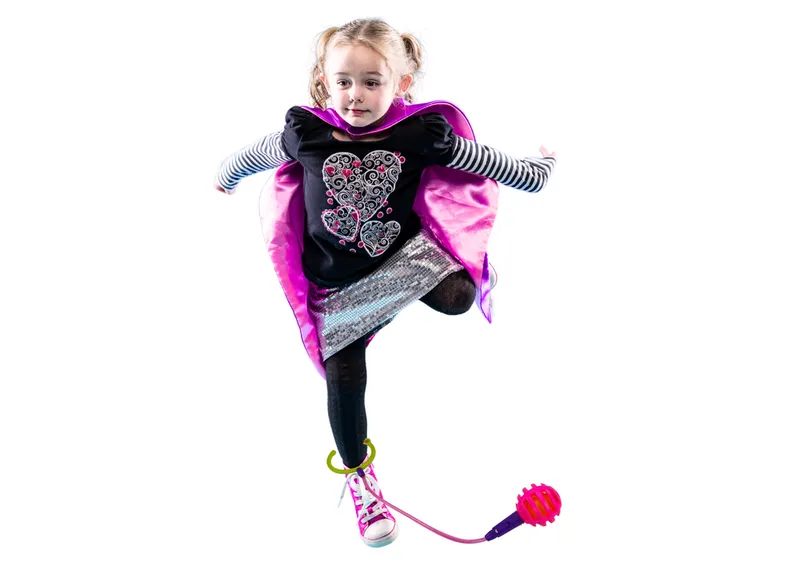 Skakanka Skipper Hula Hop Na Nogę Diody LED - Różowa