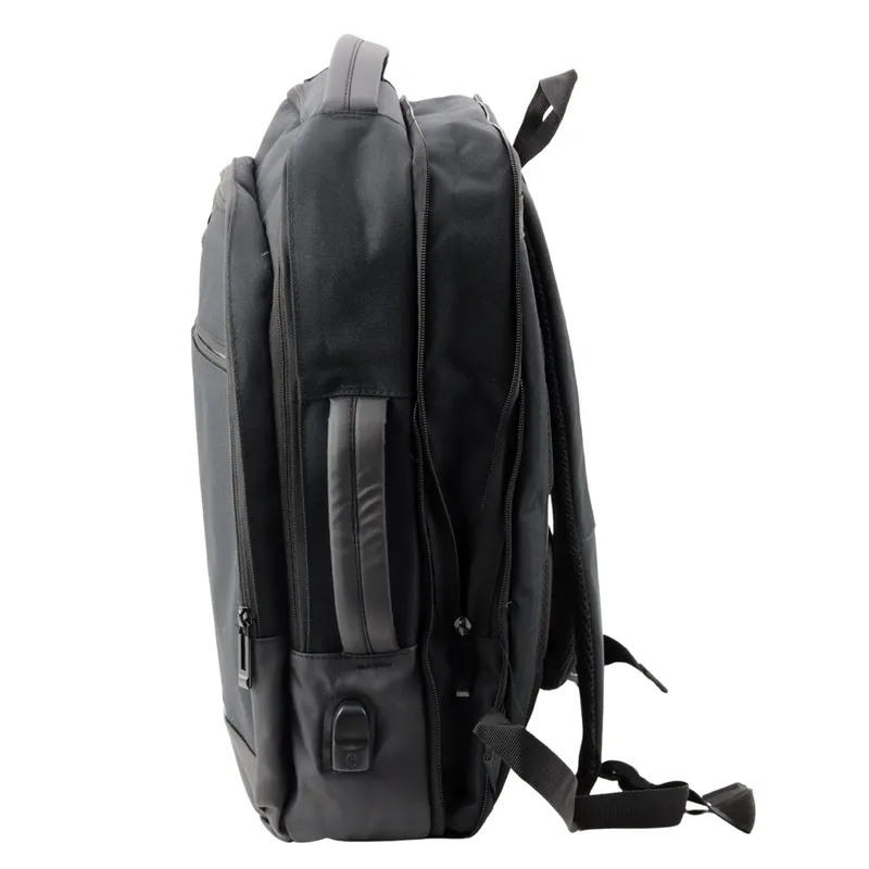 Plecak Biznesowy USB Kieszeń Na Laptopa 16l 45cm - Czarny